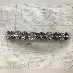 Metal Flower Gemstone Hair Clip